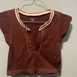 Out From Under Shirt with Cream Accents